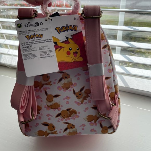 Loungefly Pokemon Eevee Sakura Mini Backpack and Cardholder Set - Picture 8 of 16